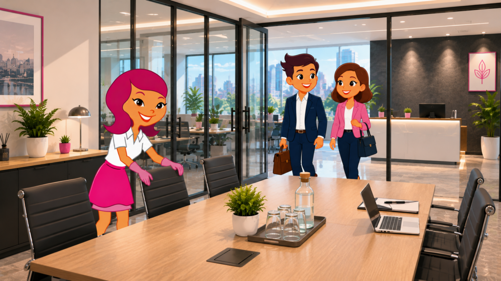 nettoyage des locaux avant une visite client