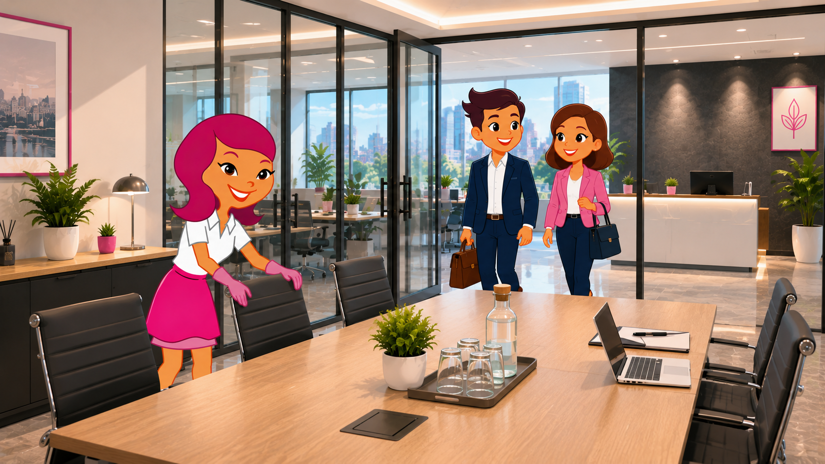 nettoyage des locaux avant une visite client