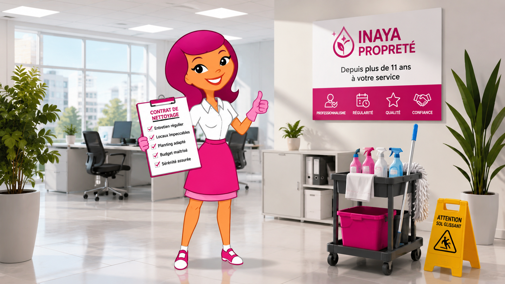contrat nettoyage entreprise